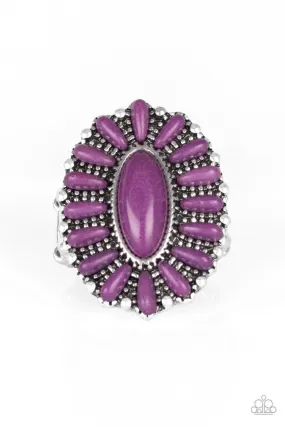 Cactus Cabana Purple Stone Ring - Paparazzi Accessories