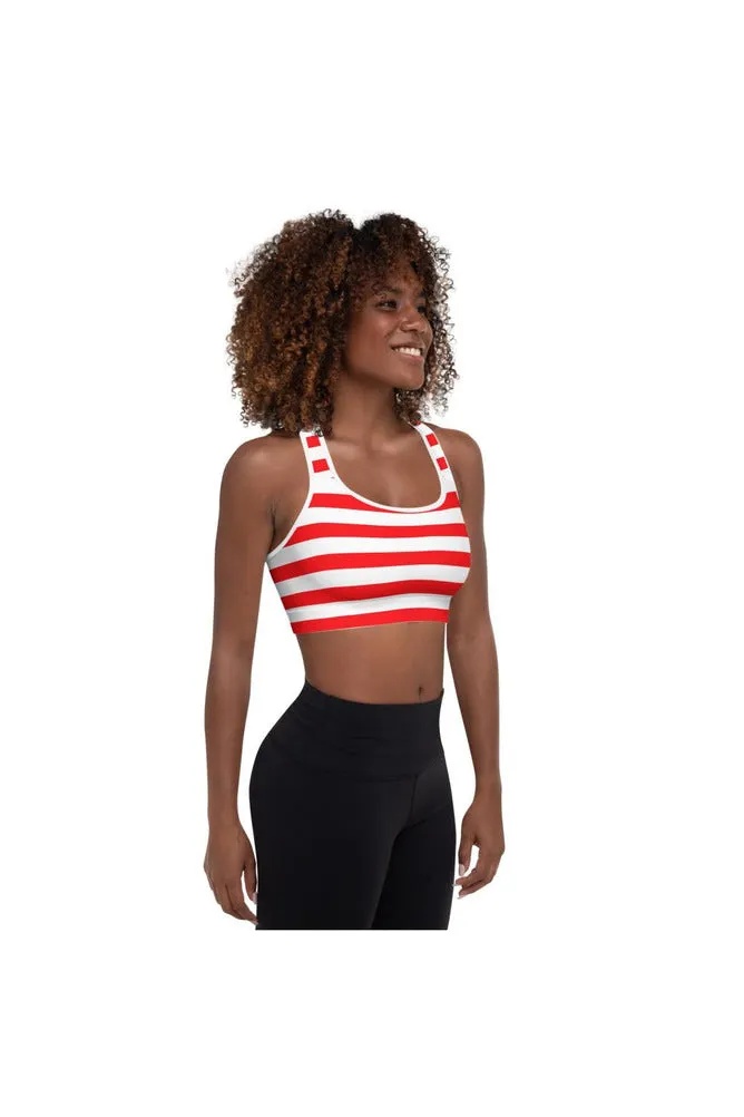 Candy Stripe Padded Sports Bra