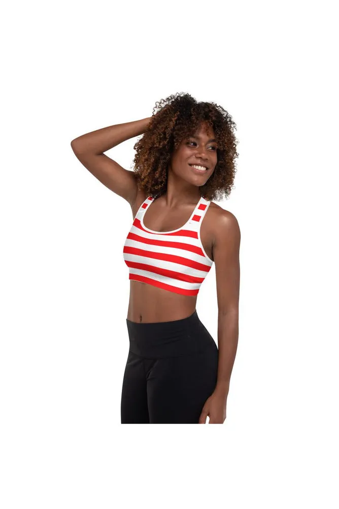 Candy Stripe Padded Sports Bra