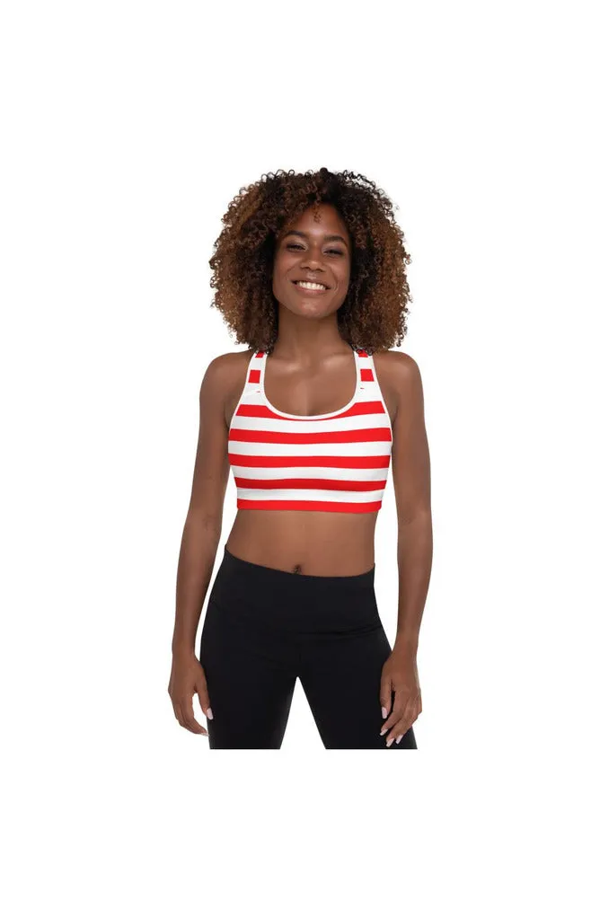 Candy Stripe Padded Sports Bra