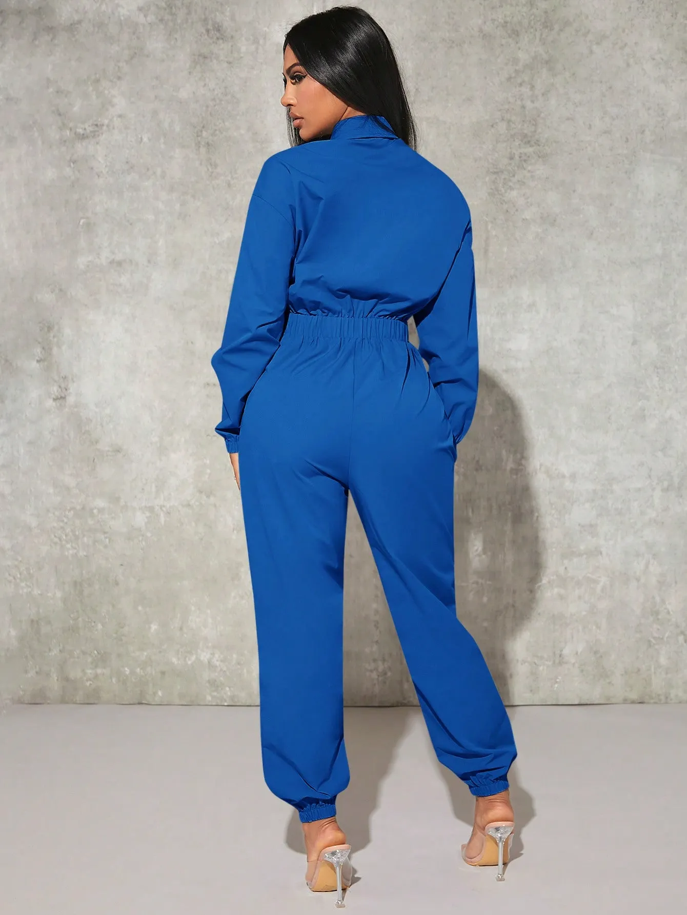 Cargo Elastic Waist Jumpsuit