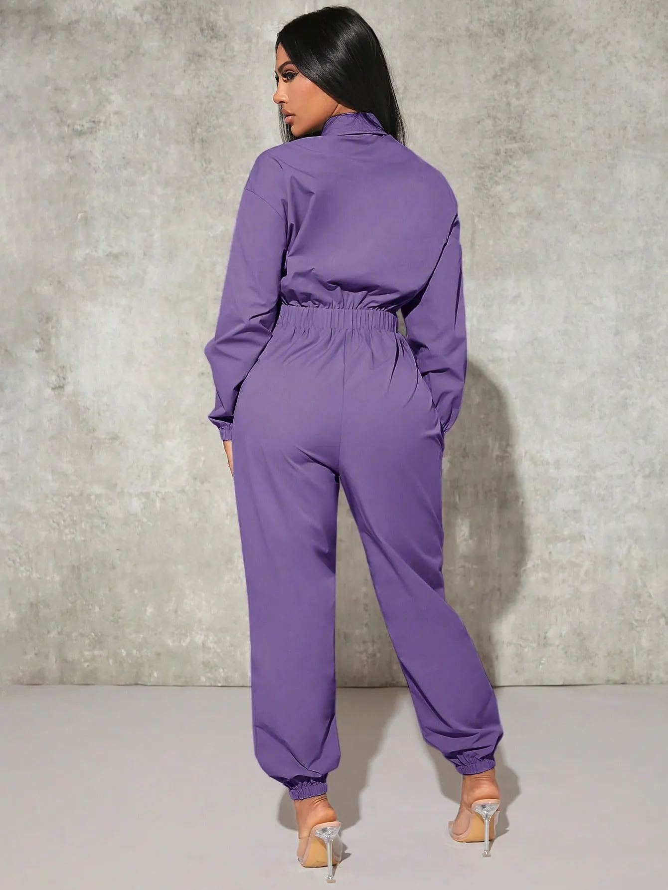 Cargo Elastic Waist Jumpsuit