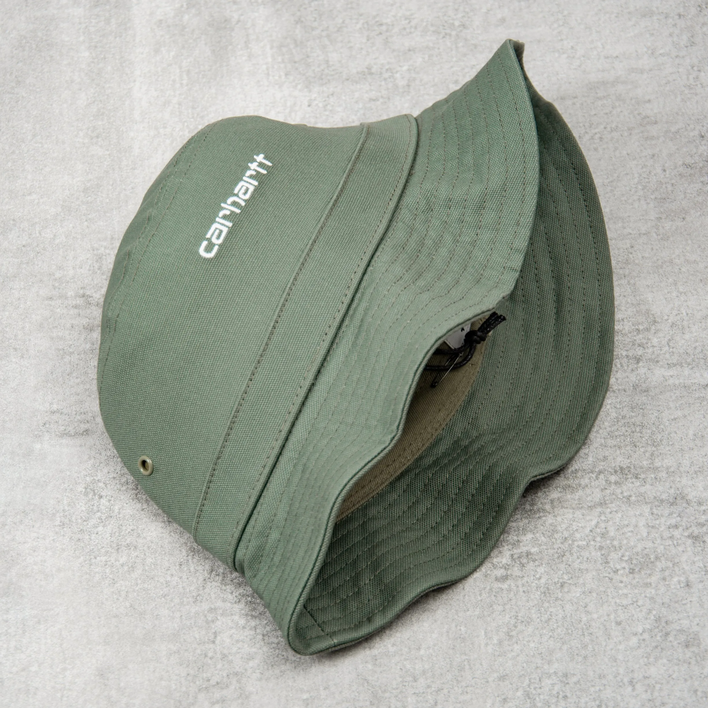 Carhartt WIP Script Bucket Hat - Park / White