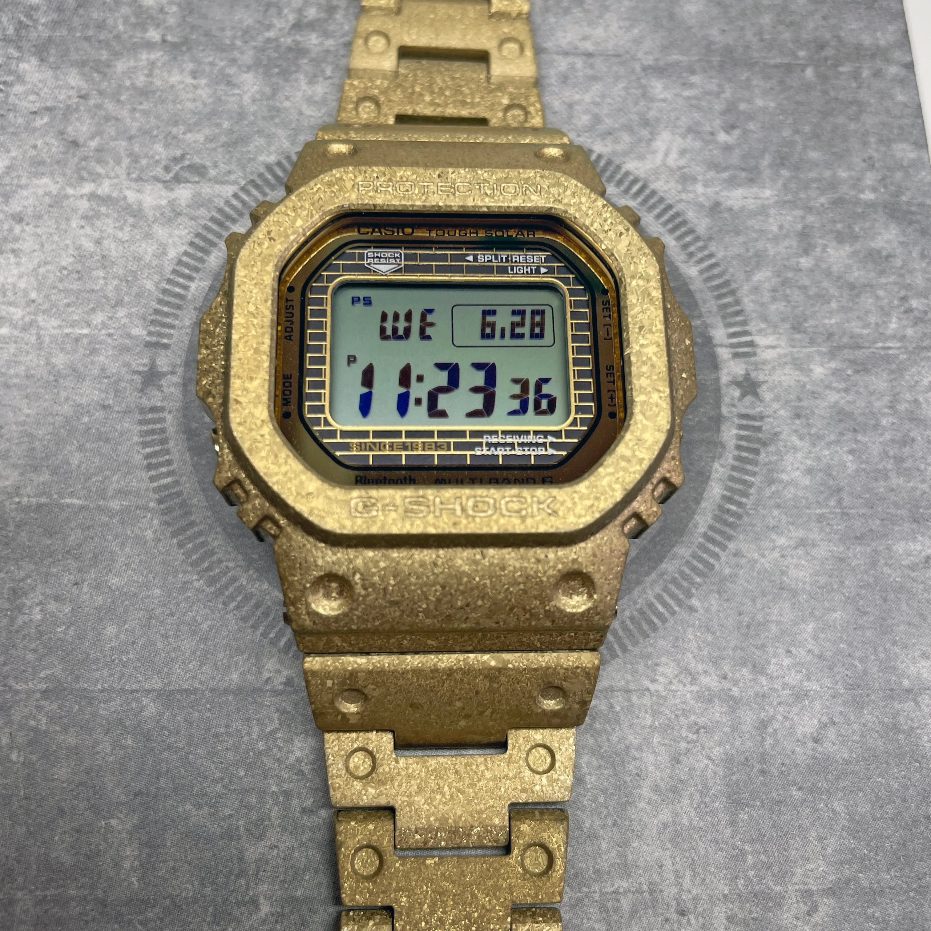 CASIO G-SHOCK GMWB5000PG-9 Gold 40th Anniversary Recrystallized Steel Bluetooth Full Metal Solar Watch