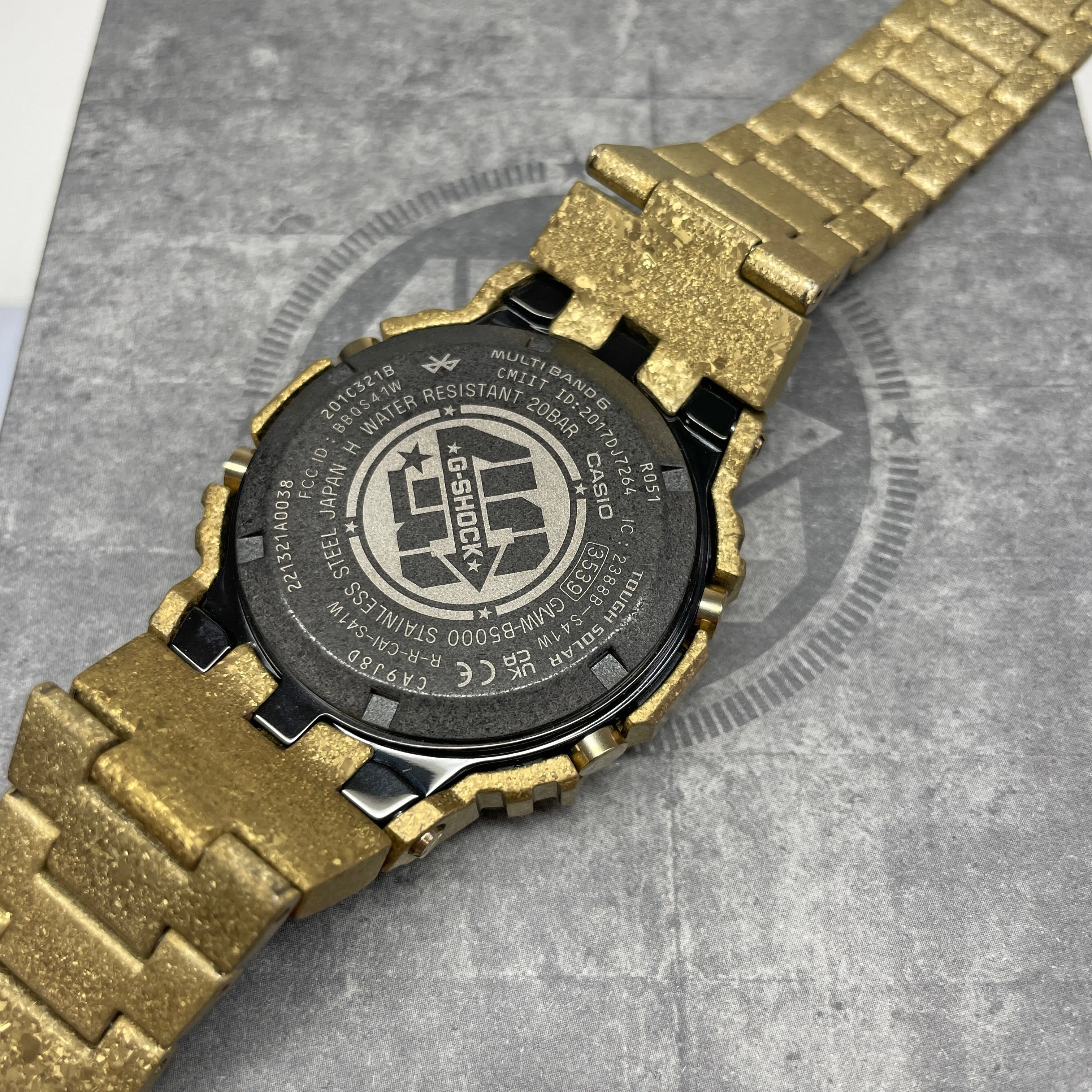 CASIO G-SHOCK GMWB5000PG-9 Gold 40th Anniversary Recrystallized Steel Bluetooth Full Metal Solar Watch