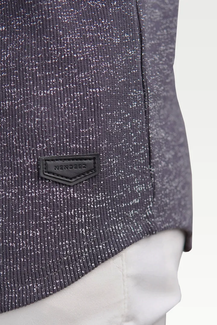 Charcoal Cascade Mock Neck Sweatshirt