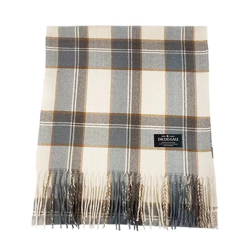 Check Wool Scarf