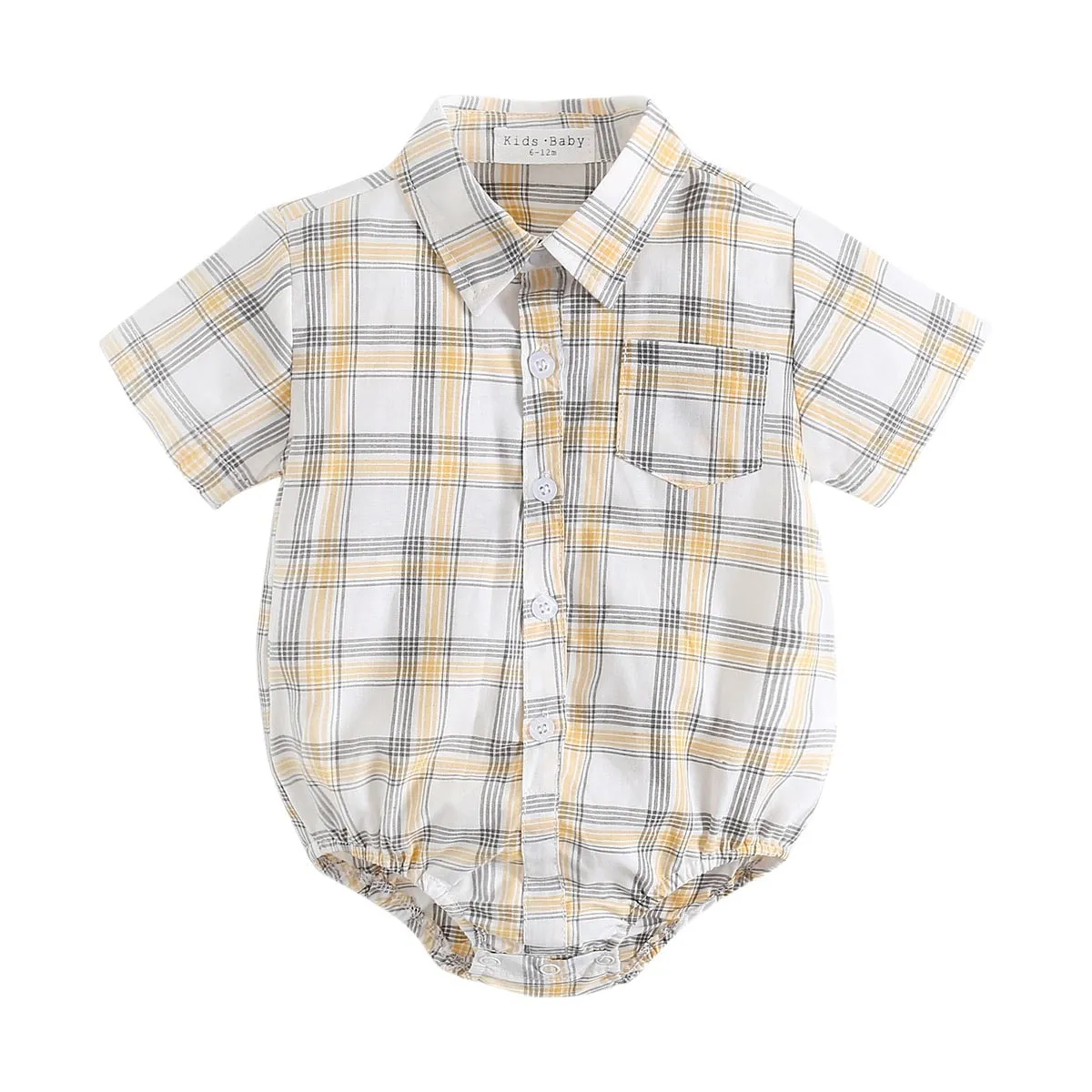 Checkered Rompers for Baby Boys