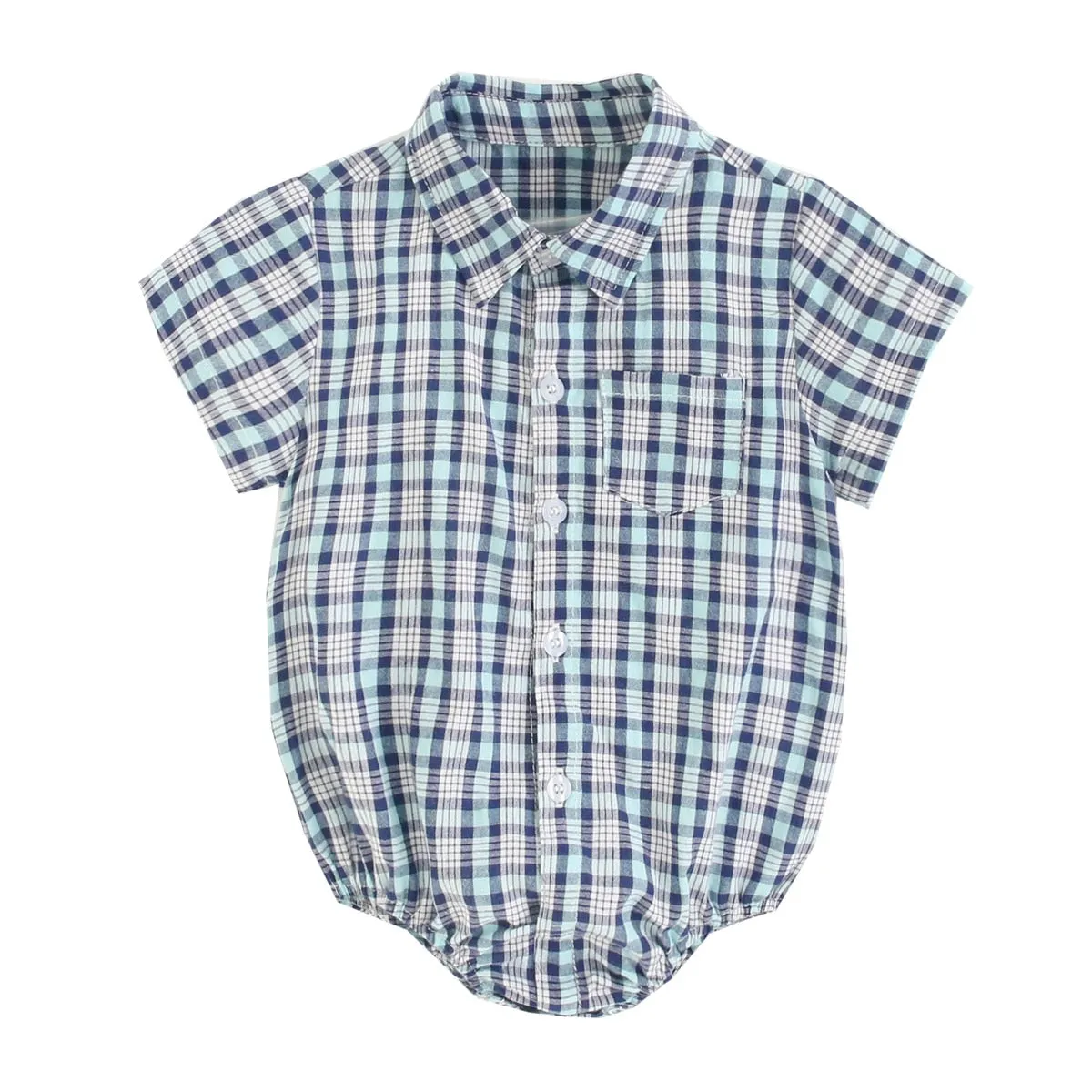 Checkered Rompers for Baby Boys