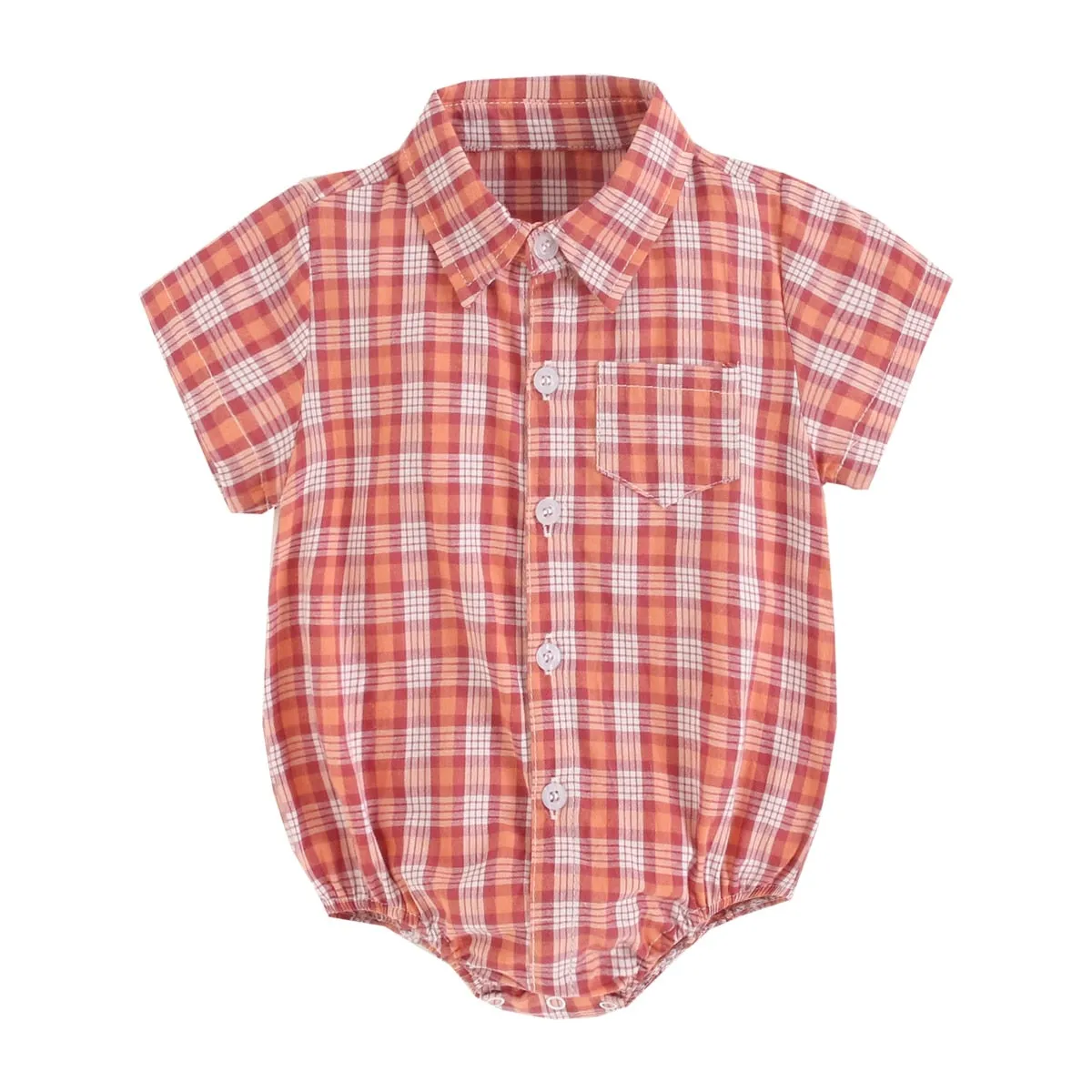 Checkered Rompers for Baby Boys