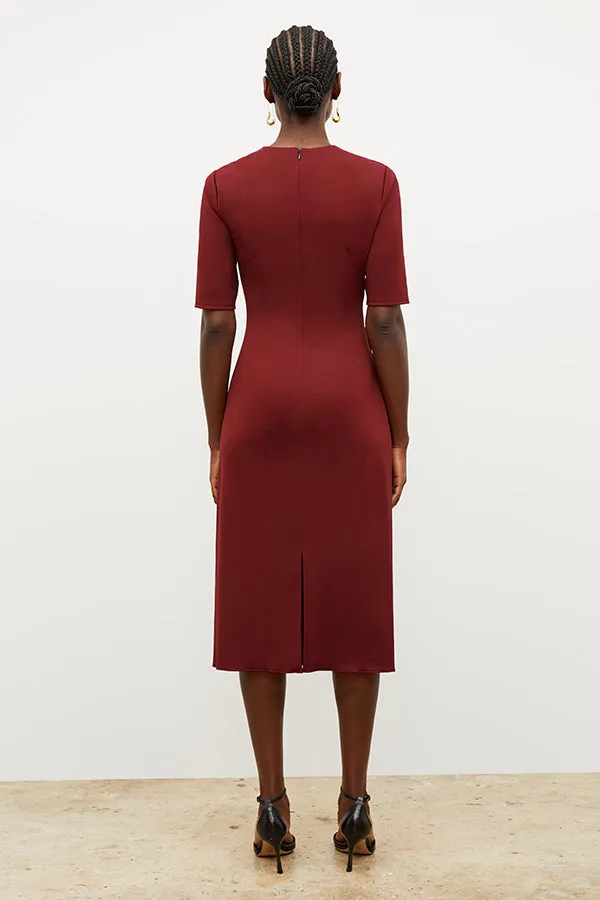 Ciela Dress - Stretch Crepe :: Maroon