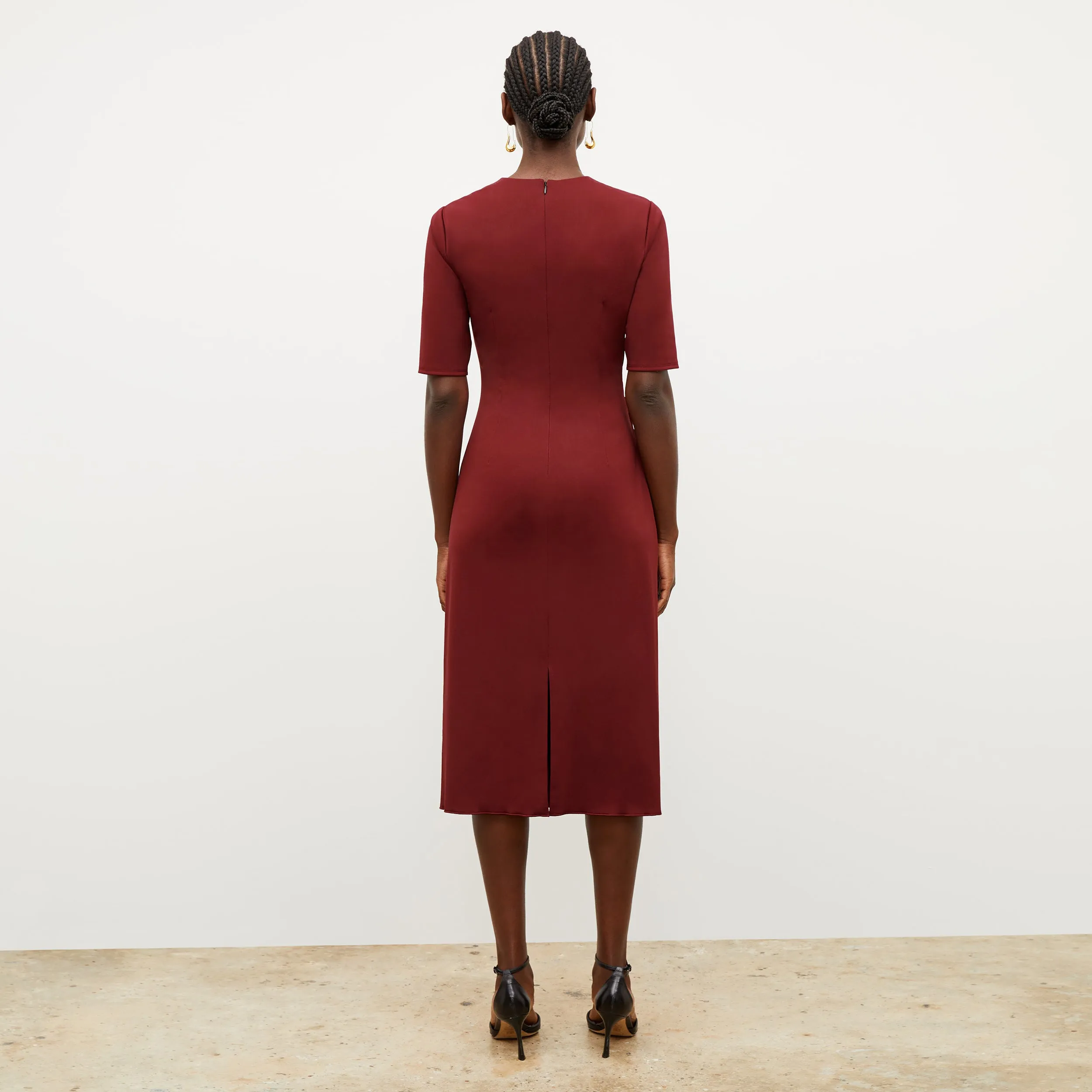 Ciela Dress - Stretch Crepe :: Maroon