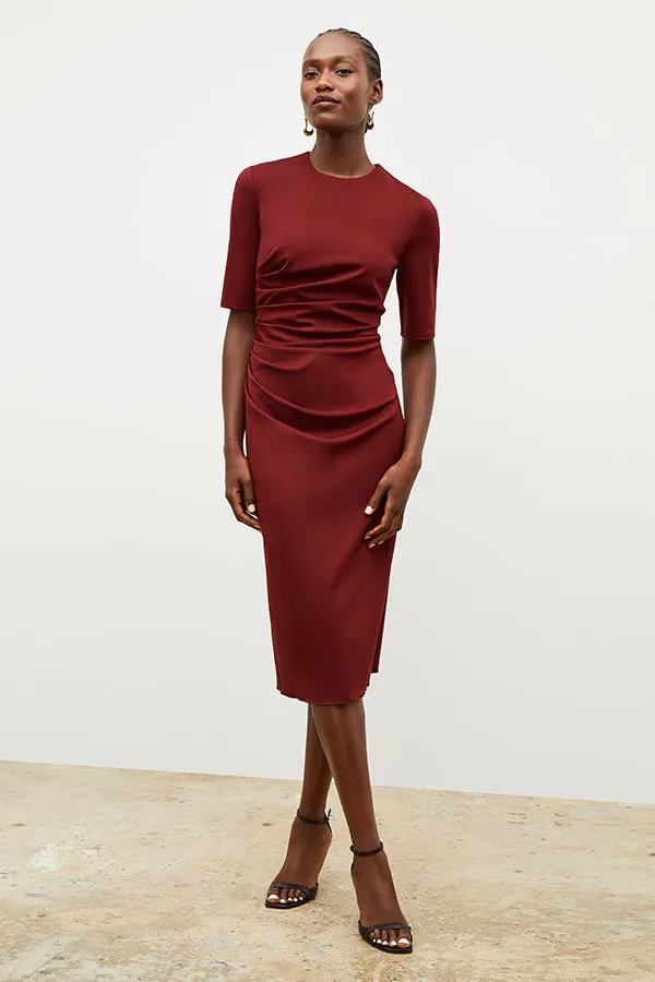 Ciela Dress - Stretch Crepe :: Maroon