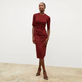 Ciela Dress - Stretch Crepe :: Maroon