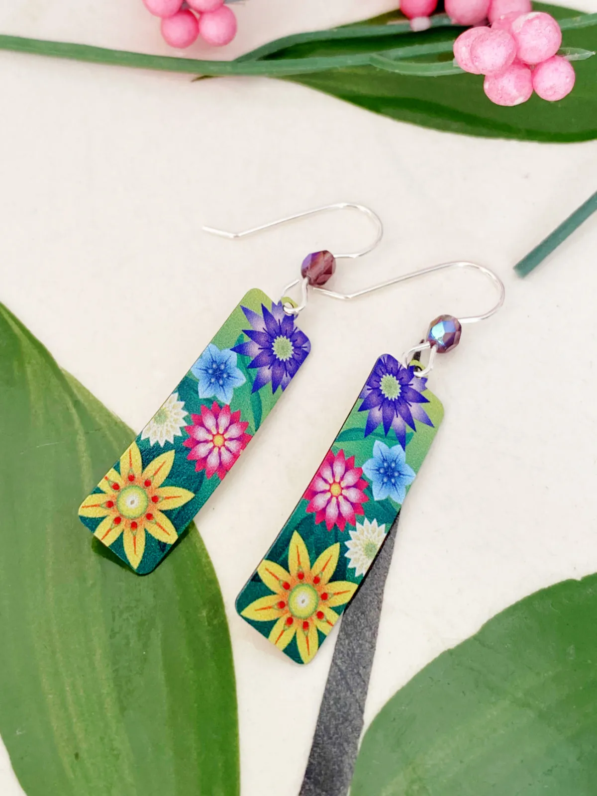 Colorful Blooming Flower Dangles by Sienna Sky