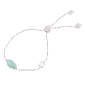 Constellation Marquise Turquoise and Herkimer Bolo Bracelet