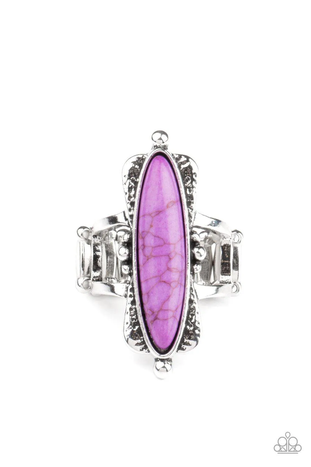 Cottage Craft Purple Stone Ring - Paparazzi Accessories