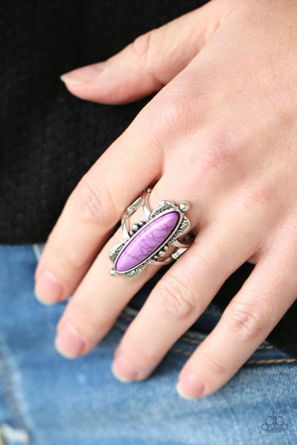 Cottage Craft Purple Stone Ring - Paparazzi Accessories