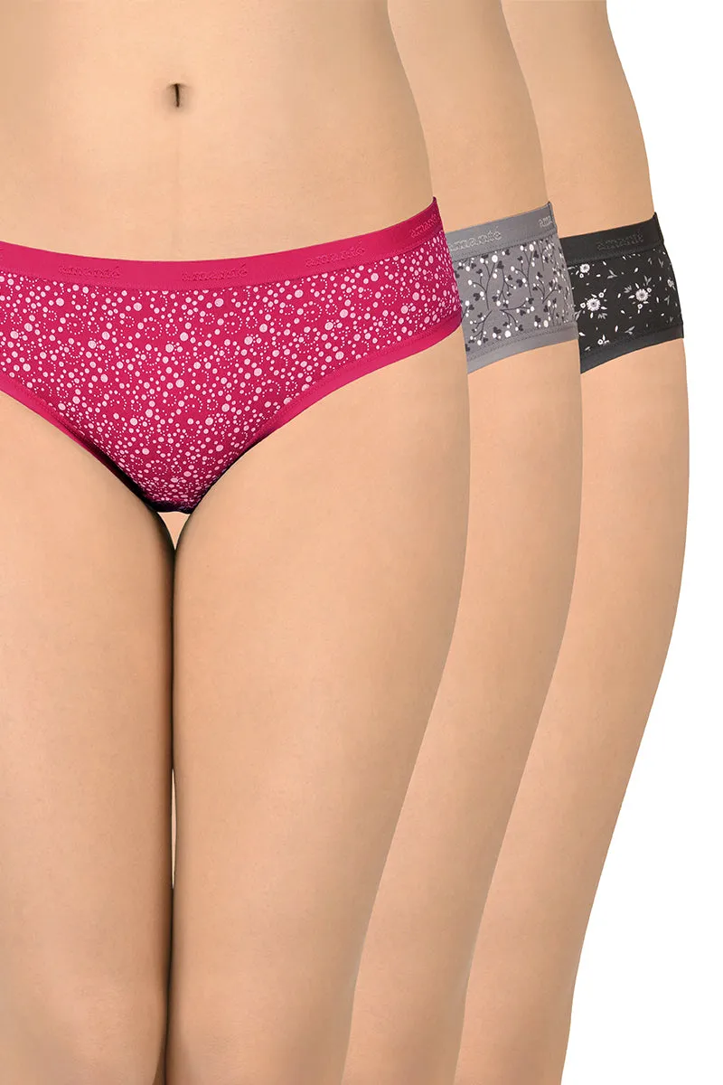 Cotton Hipster Brief Print Pack of 3 (Combo 4)