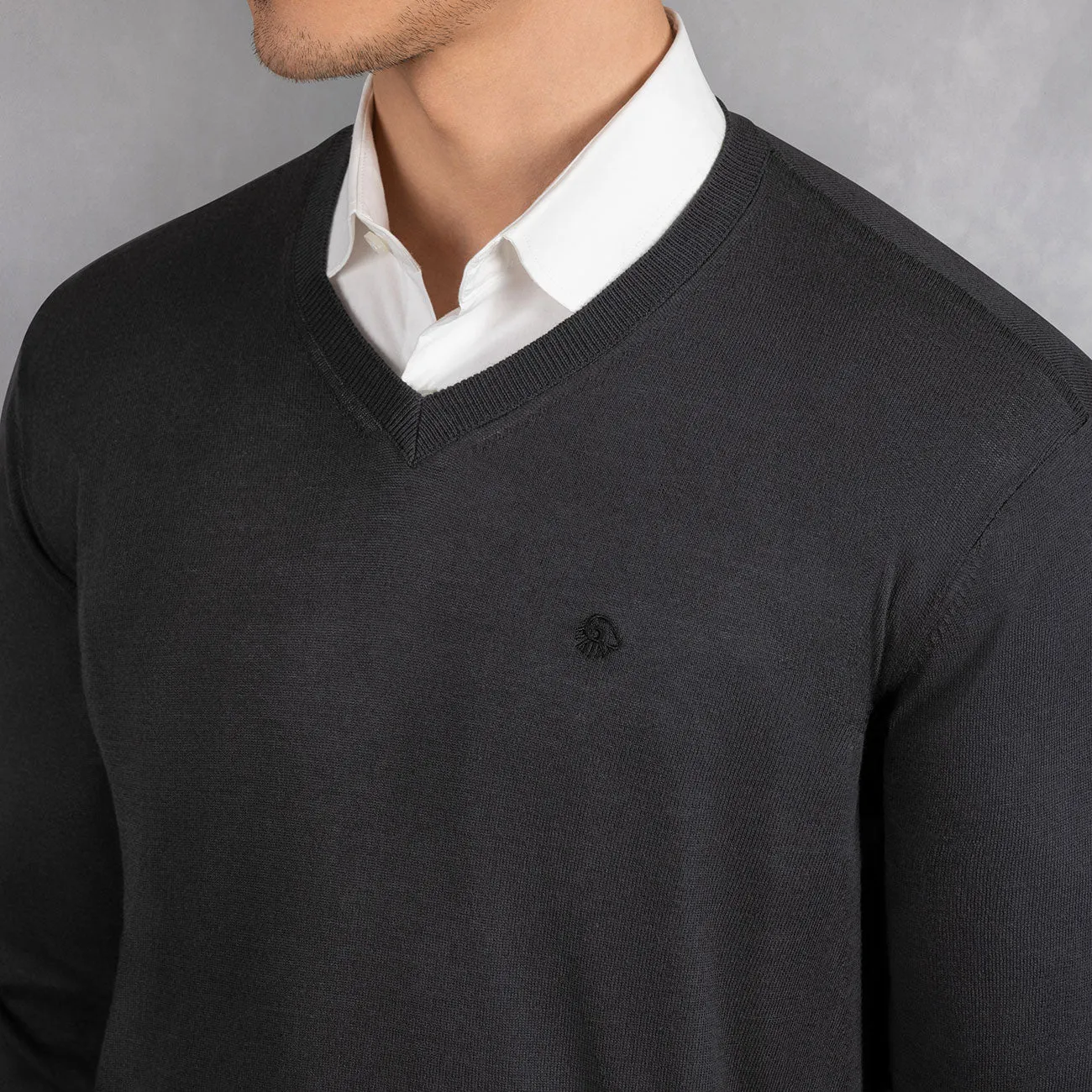 Cotton Pullover V-Neck Men