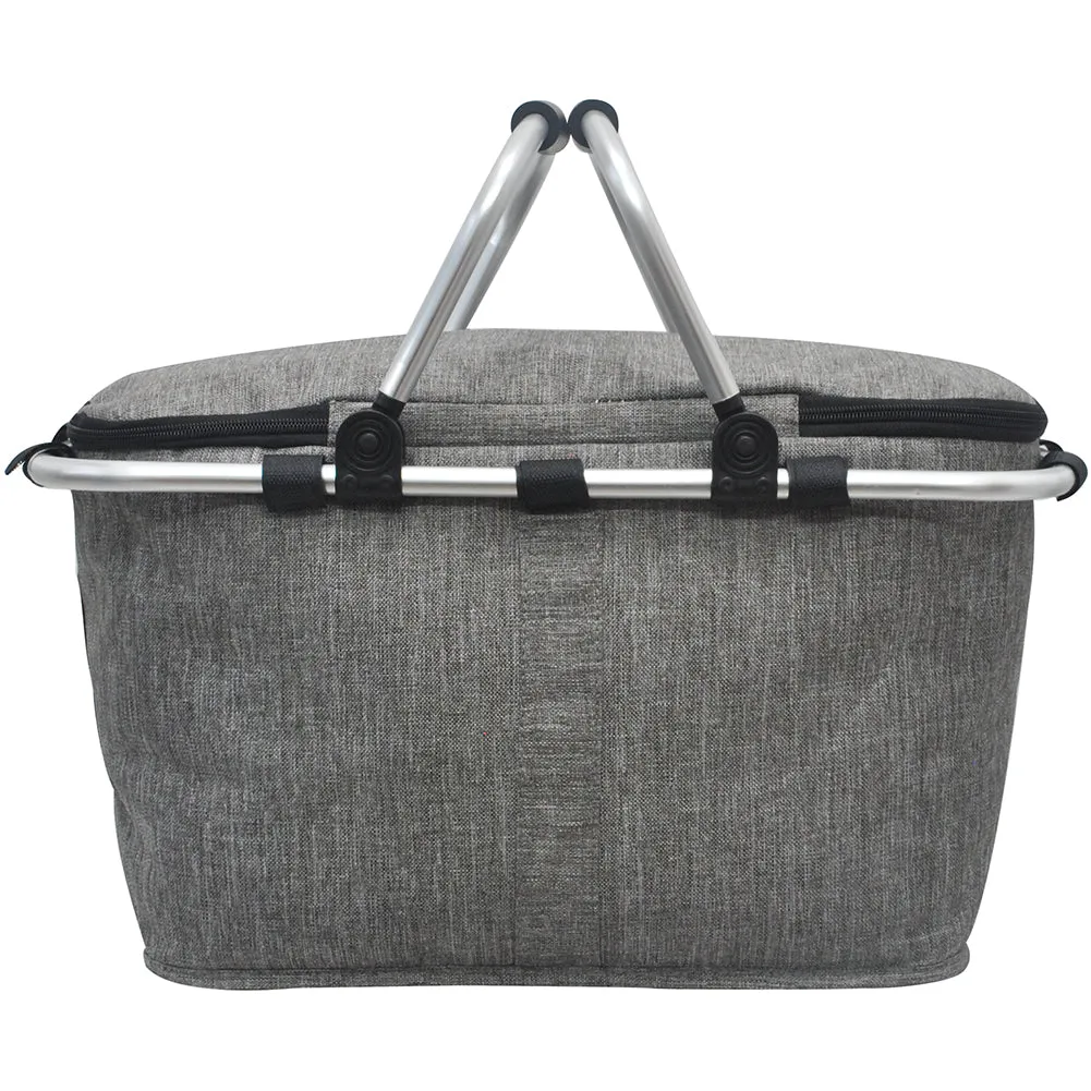 Crosshatch Gray NGIL Insulated Market Basket