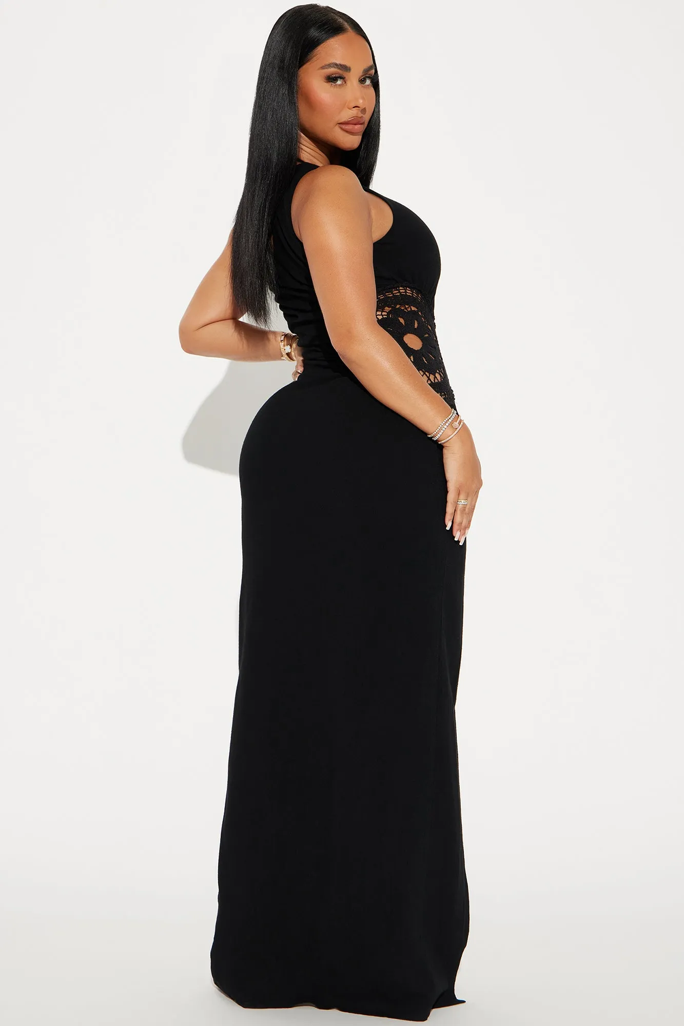 Cruising Linen Maxi Dress - Black