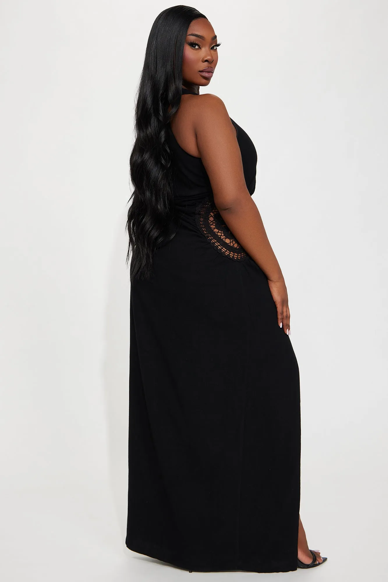 Cruising Linen Maxi Dress - Black