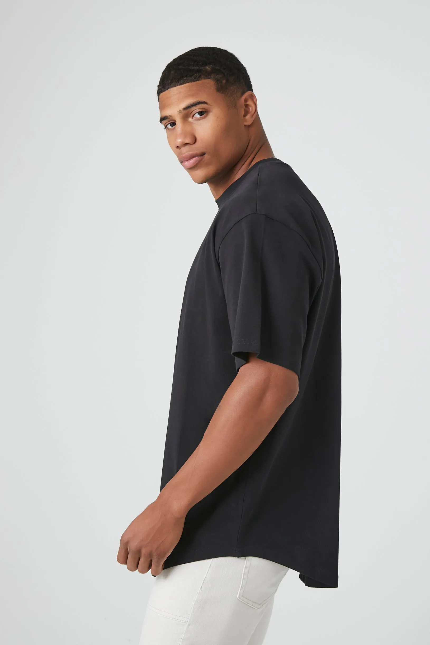 Curved-Hem Crew Tee