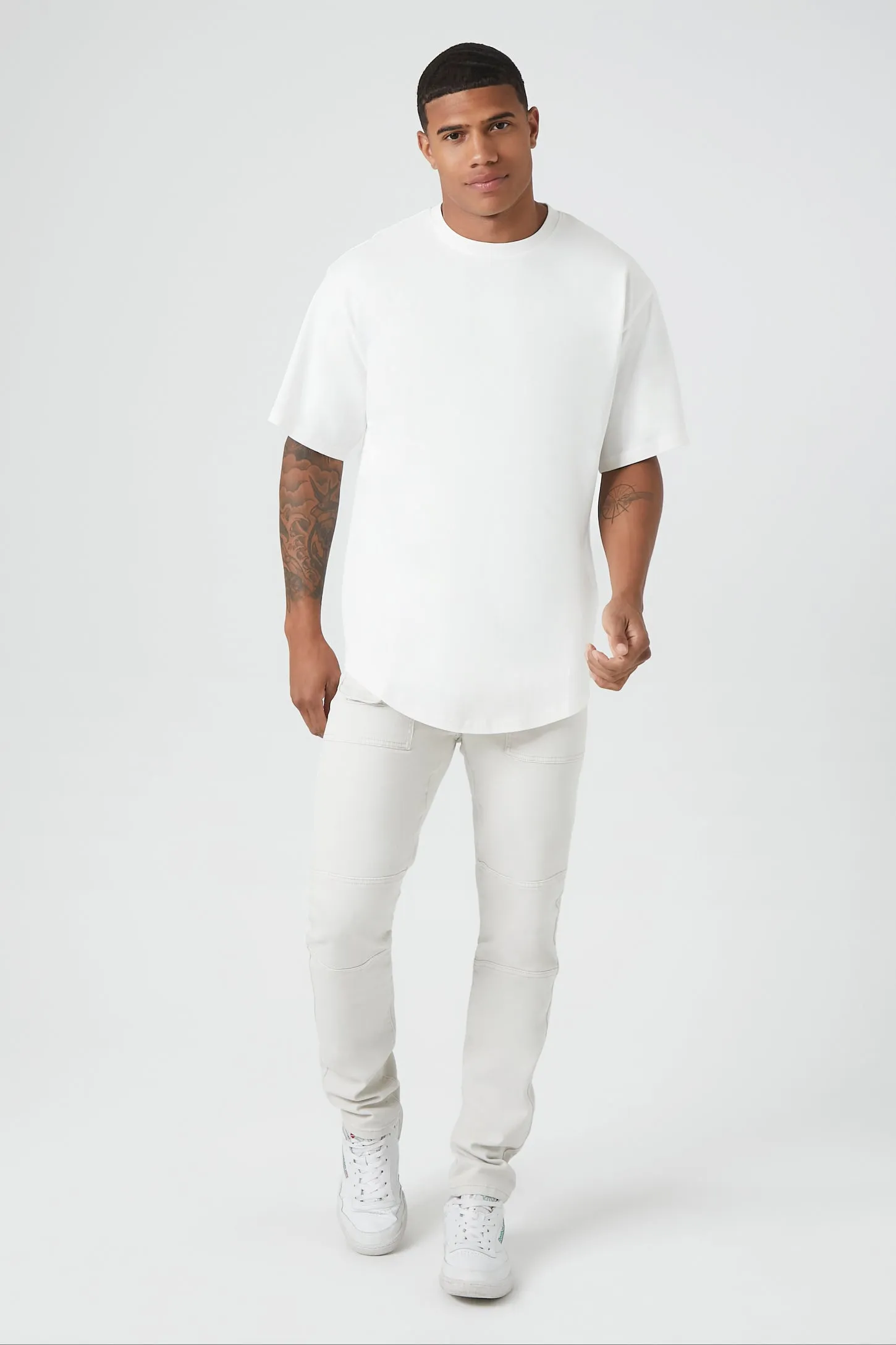 Curved-Hem Crew Tee