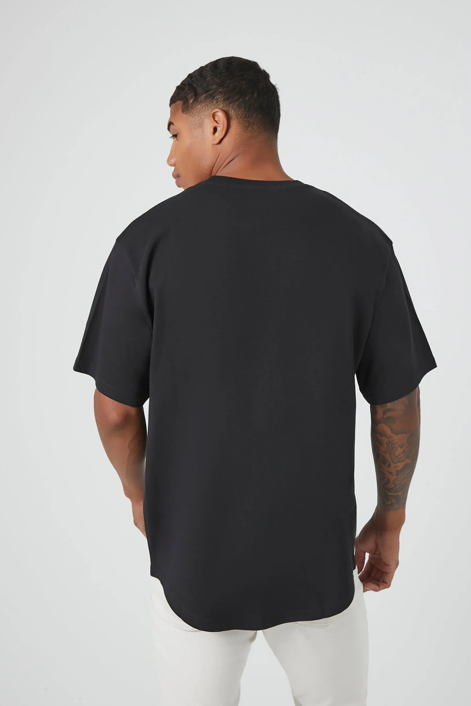 Curved-Hem Crew Tee