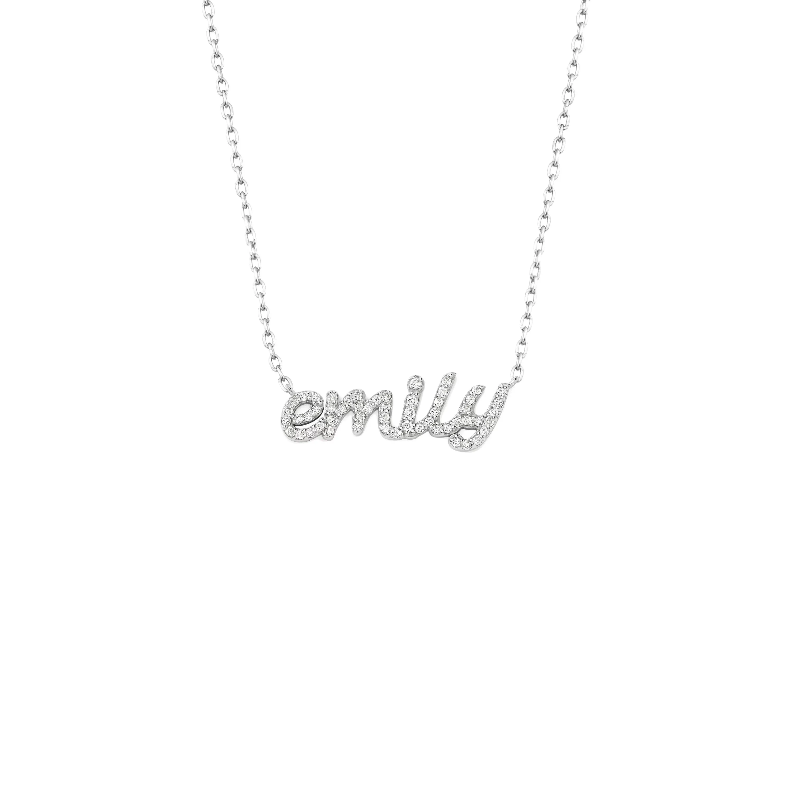 Customized Nameplate Moissanite Diamond Necklace for Women