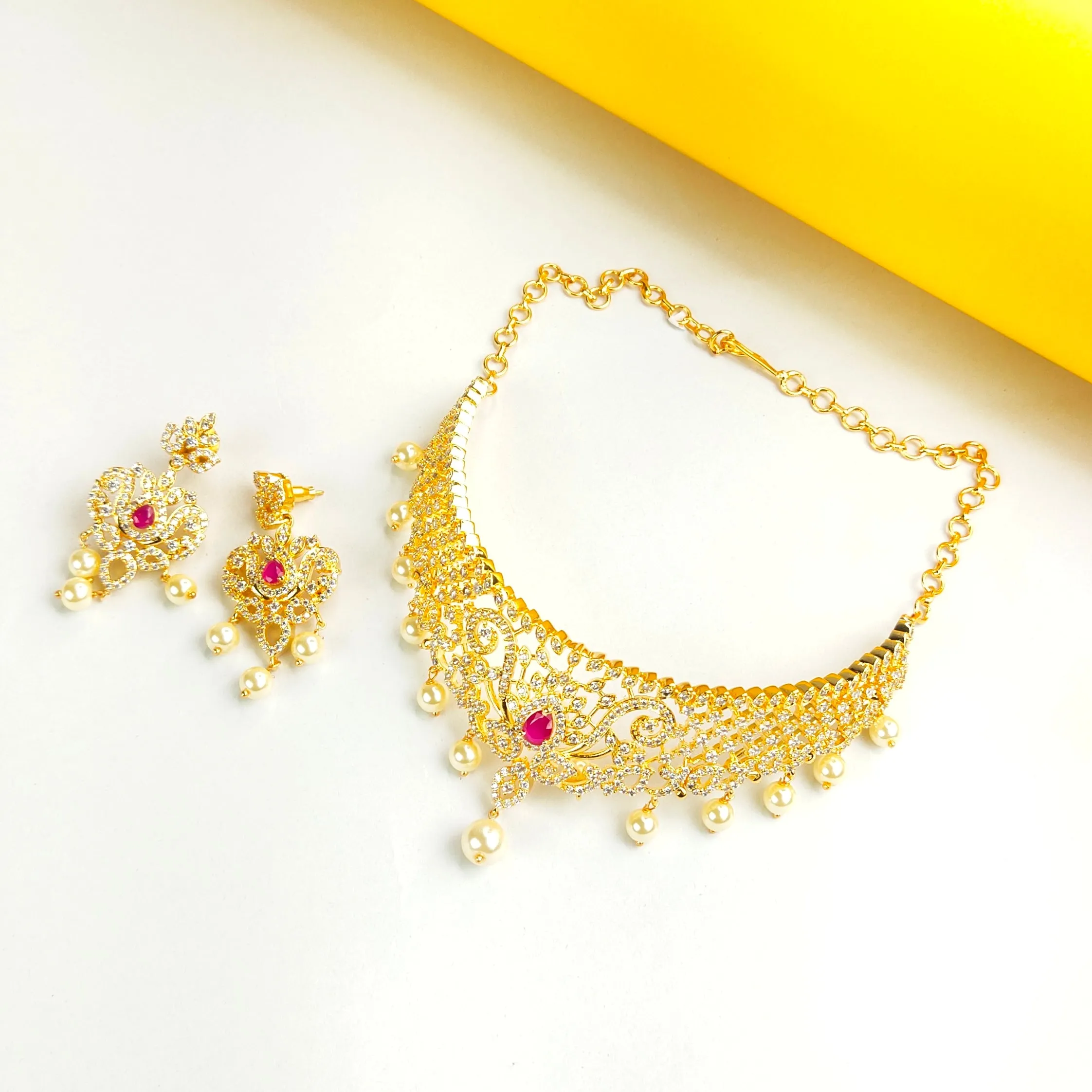 Cz choker set By Asp Fashion Jewellery