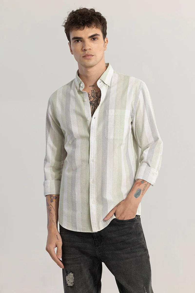 Dapper Stripe Moss Green Shirt