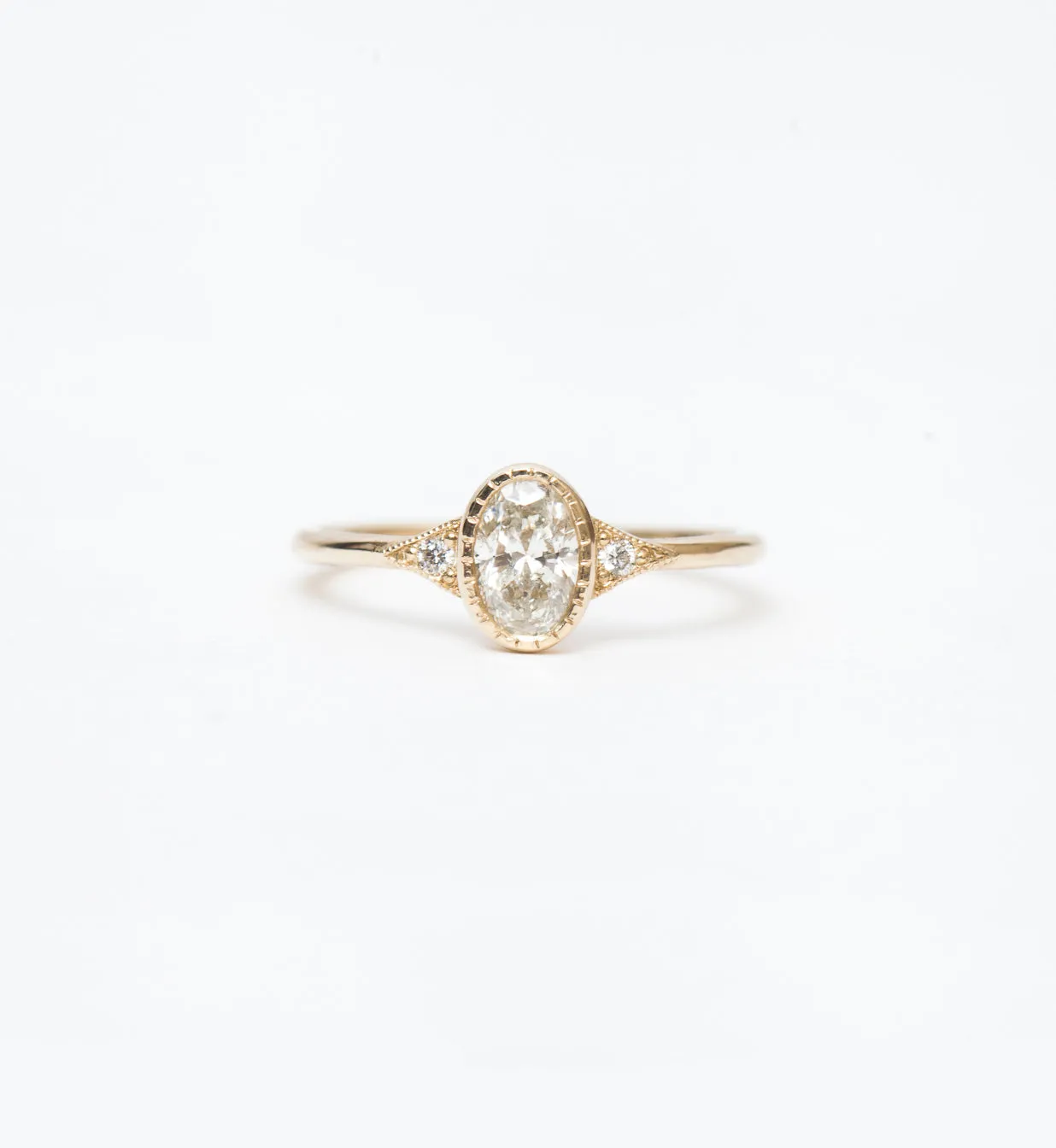 Diamond Oval Deco Ring