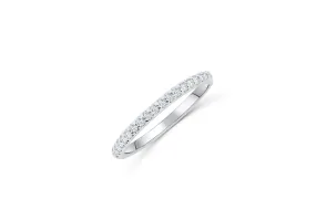 Diamond Wedding Band 0.26 ct tw Round-Cut 14K White Gold BAN055