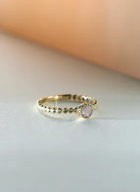 Edie moonquartz june birthstone ring 14k gold