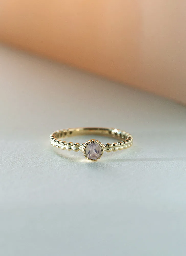 Edie moonquartz june birthstone ring 14k gold