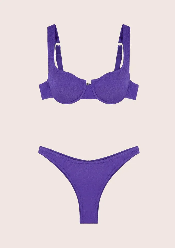 EFFEK BIKINI TOP E SLIP AMERICANO VIOLA