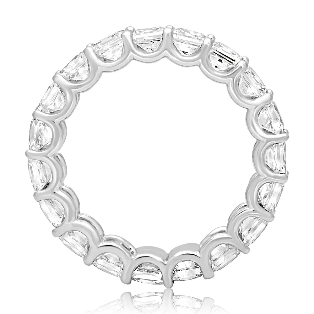 EMBER 6 Carat Princess Cut Diamond Eternity Band in Platinum 30 pointer By Mike Nekta SIZE 4-9