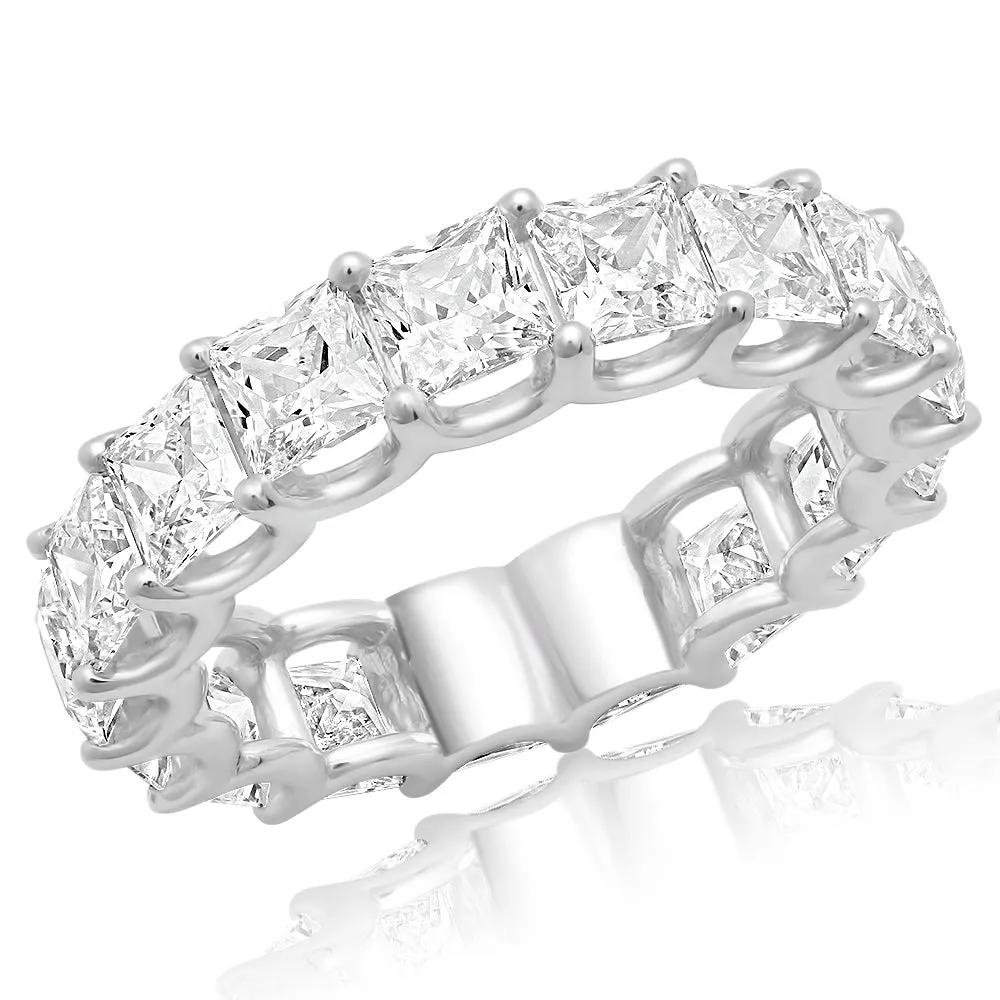 EMBER 7 Carat Princess Cut Diamond Eternity Band in Platinum 40 pointer By Mike Nekta SIZE 4-9