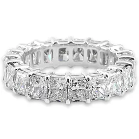 EMMY 4 Carat Radiant Cut Diamond Eternity Band in Platinum 20 pointer By Mike Nekta SIZE 4-9