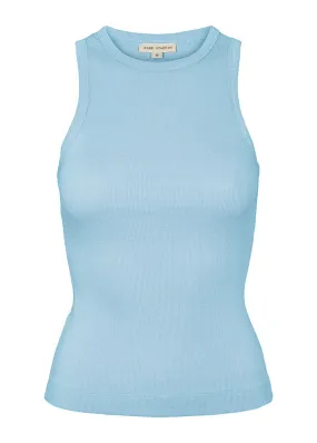 Esmé Studios Blossom Racerback Rib Tank - Dutch Canal