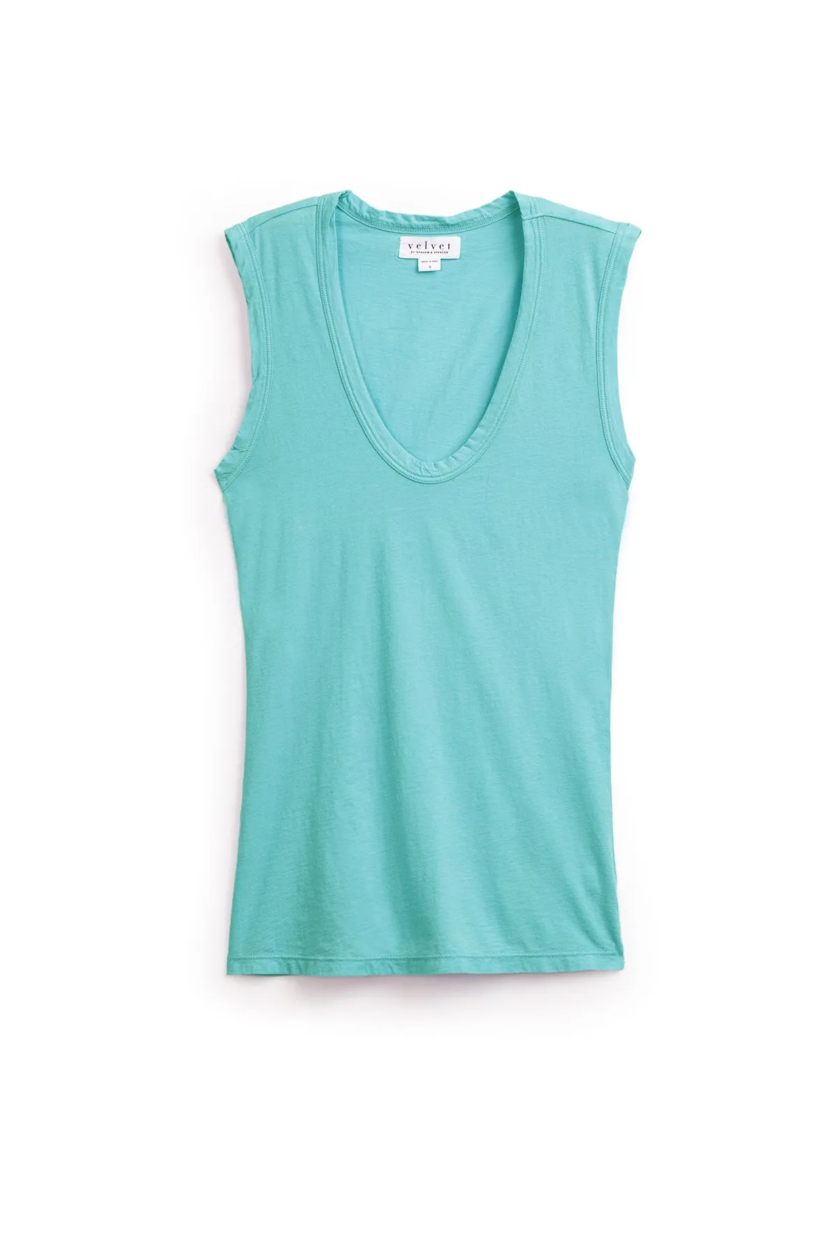 ESTINA GAUZY WHISPER FITTED TANK TOP