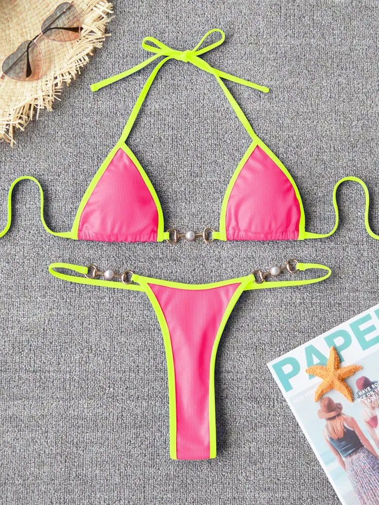 Euphoria Sexy brasilianischer Mikro-Tanga-Bikini 