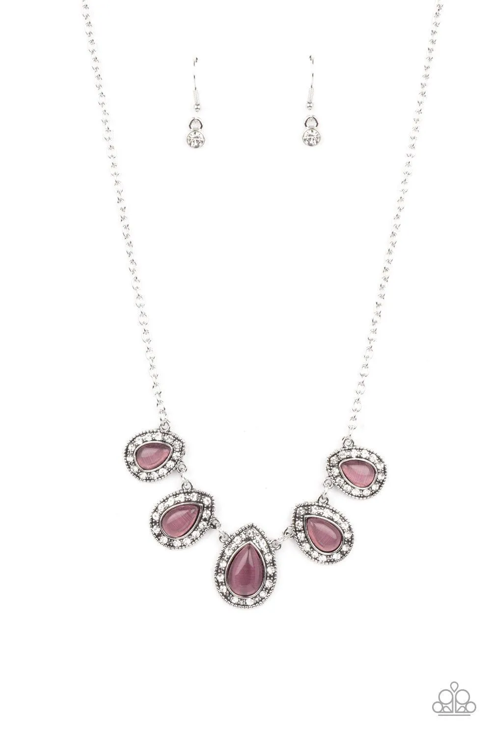 Everlasting Enchantment Purple Cat's Eye Necklace - Paparazzi Accessories