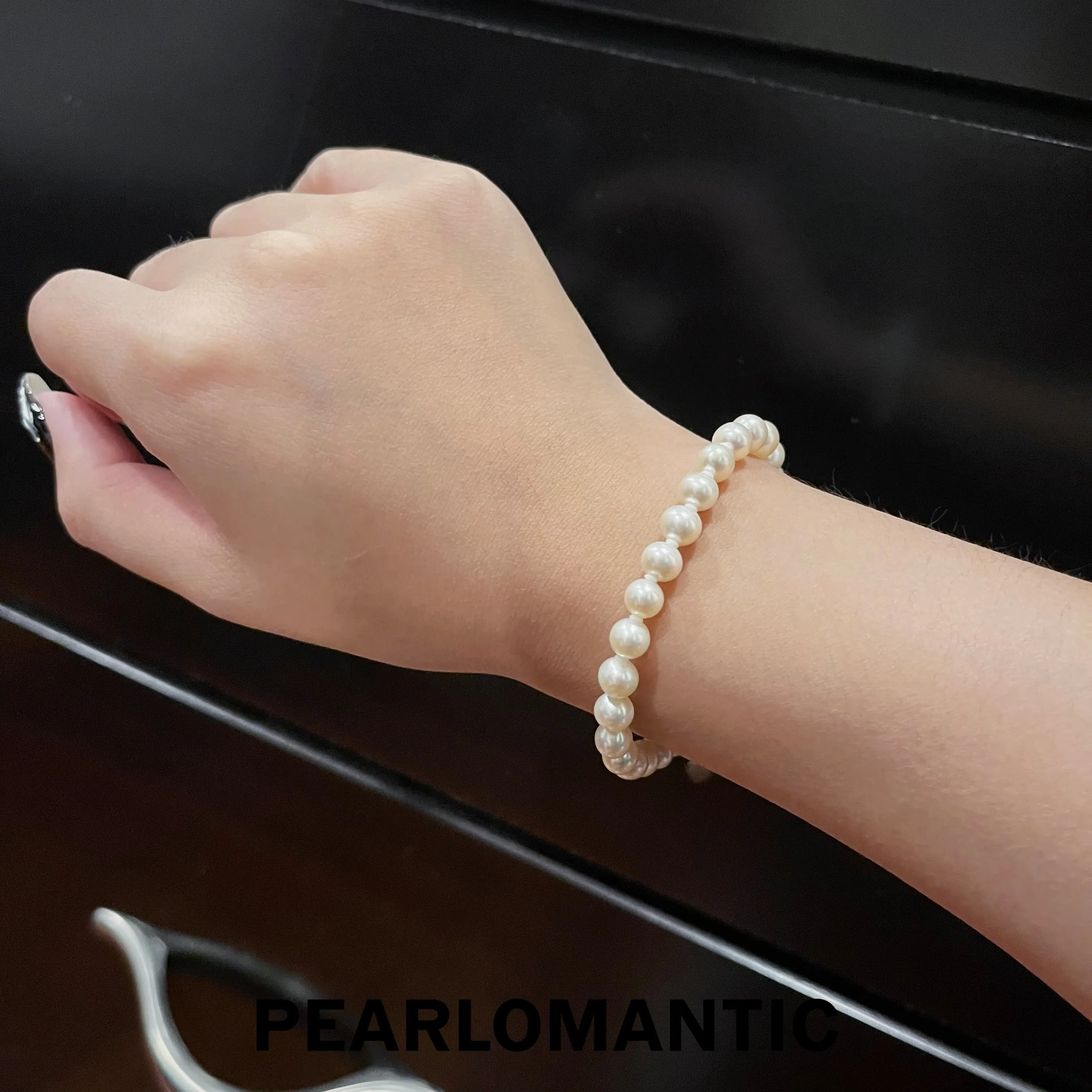 [Everyday Essentials] Freshwater Pearl 6-7mm Classic Bracelet w/ S925 Silver