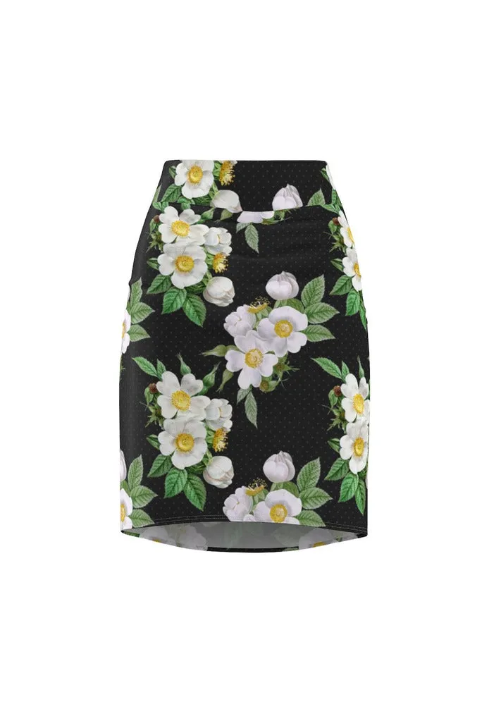 Floral Polka dots Women's Pencil Skirt