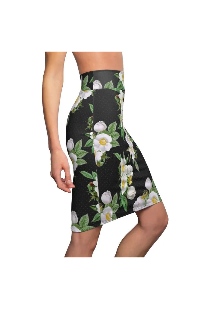 Floral Polka dots Women's Pencil Skirt