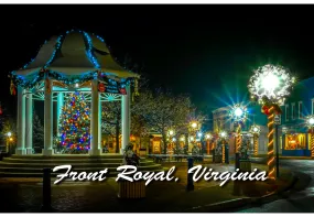 Front Royal Virginia 2"x3" Photo Magnet - Front Royal at Christmas