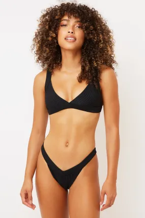 Georgia Bralette Bikini Top - Black